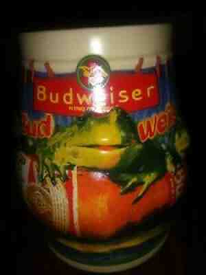 Bud-Weis-Er Frog Stein Tankard CS289 Dated 1996 Anheuser-Busch 5.5