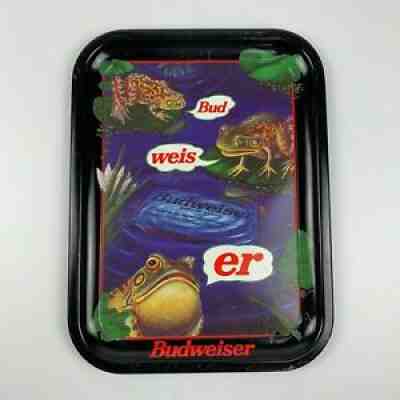 Vintage Budweiser Frogs 1996 Rolling Serving Tray Bud-Weis-er