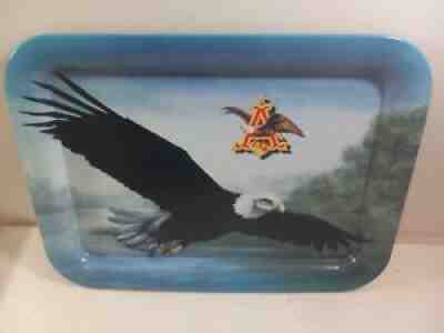 Anheuser Busch Soaring Bald Eagle Metal Wildlife Tray Harold Rigsby 1999