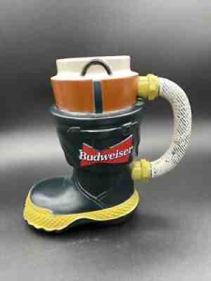 Anheuser Busch Salutes the Firefighters Budweiser Fireman's Boot Beer Stein