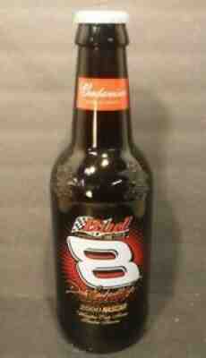 Large Budweiser King Of Beers 2000 Dale Earnhardt Jr Glass Beer Bottle Coin Bank