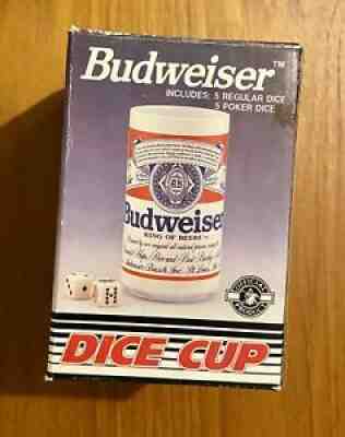 Budweiser Beer Cup and Regular & Poker Dice Set 1994 Vintage Bud Game