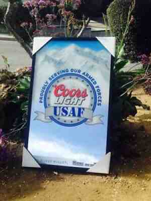 Coors Light U.S. Air Force Armed Forces MiliBeer Bar Mirror Man Cave