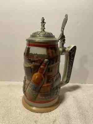 1999 Anheuser Busch Collectors Club Budweiser Stein-Golden Age of Brewing 1898