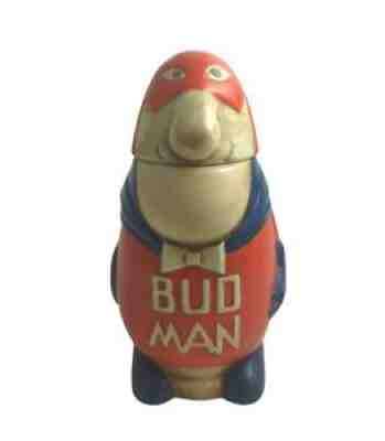 RARE Vintage 1975 CS-1 Bud Man Beer Ceramic Stein Ceramarte Brazil Budweiser CS1