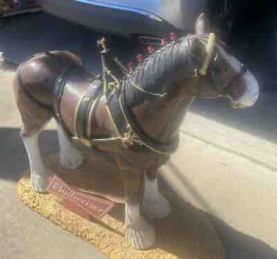 *RARE* Large Display Brown And White Clydesdale Budweiser Horse 42â? H X 48â? L