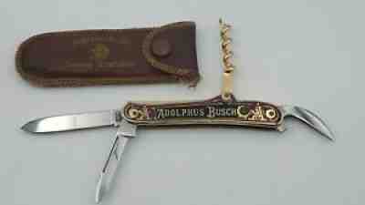 Adolphus Busch Anheuser-Busch Stanhope Corkscrew Pocket Knife Schrade Walden