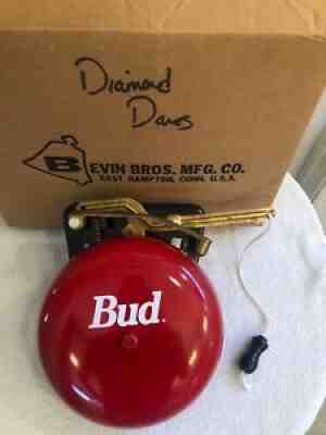 Vintage Steel Cast Budweiser 8â? Boxing Bell, Brand New in Original Packaging