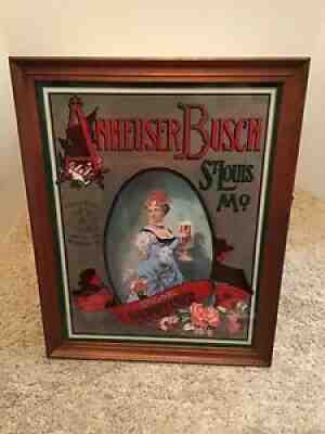 Anheuser Busch Original Budweiser 1974 Beer Sign / Mirror