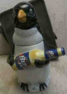 Anheuser Busch Bud Ice Penguin Stein 1996 limited edition with certificate