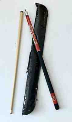 BUDWEISER GAME TIME HARDWOOD LIGHT UP POOL CUE POOL STICK & CARRYING CASE NEW!