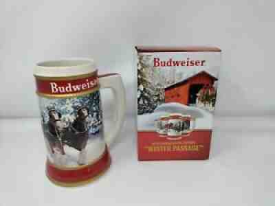 2019 Budweiser Holiday stein beer mug frm annual Christmas series WINTER PASSAGE