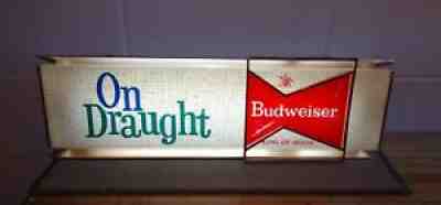 Vintage 1961 Budweiser King of Beers On Draught Illuminated Sign