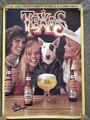 Spuds Mckenzie,'The Greatest Party Animals Come From Texas' Bud Light Poster, 19