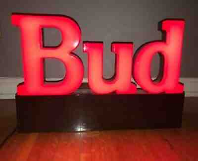 budwieser beer light up sign for bar or man cave bud not neon vintage works rare