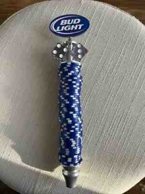 Bud Light Poker Chips And Dice Tap Handle RARE