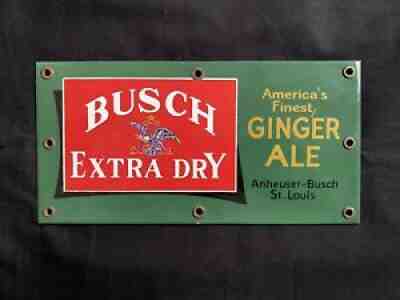 Anheuser-Busch Extra Dry Ginger Ale Porcelain Sign - Rare Prohibition Era Sign