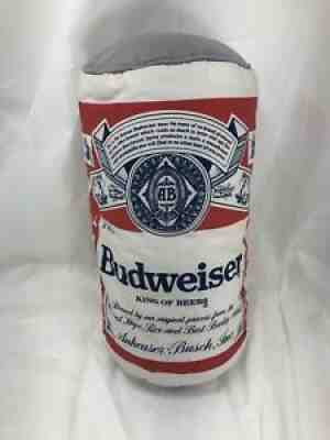 Vintage Budweiser Beer Can Plush Stuffed Pillow Bud Alcohol Drink Souvenir Hand