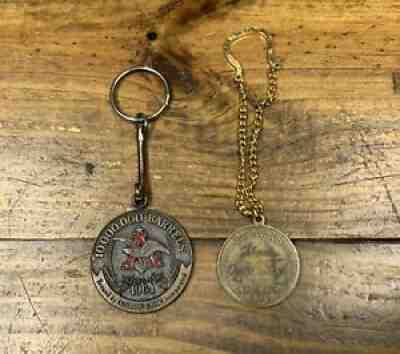 1964 & 1970 ANHEUSER BUSCH BEER 10,000,000 & 20,000,000 BARRELS TOKENS KEYCHAINS