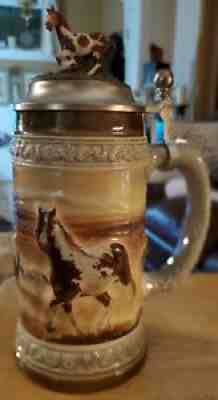 Anheuser busch stein Animals Of The Prairie Wild Mustang GL15