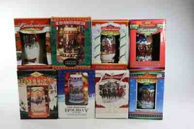 VTG Budweiser Holiday Stein Hometown Holiday Collection 1994 1995 1996 2001 2002