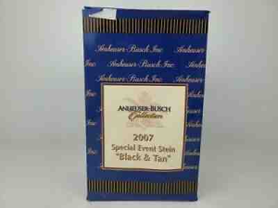 (NEW) Anheuser-Busch Collection 2007 Special Event Lidded Stein â??Black & Tanâ?