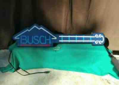 Anheuser Busch Sign Light Guitar Vtg KCS Industries RARE beer man cave electric