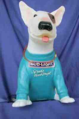 Spuds Mackenzie Bud Light Beer Bar Lamp Dog Blow Mold 1986 Works Budweiser