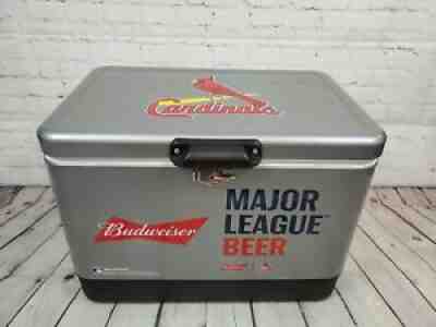 RARE NIB ð?» BUDWEISER â?¾ï¸ ST LOUIS CARDINALS Metal Cooler w/Lock