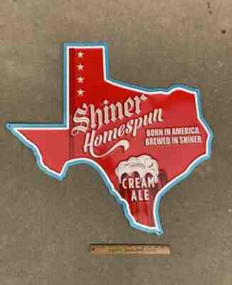 Rare Shiner Texas State Metal Beer Bar Tin Tacker Sign Lot Man Cave