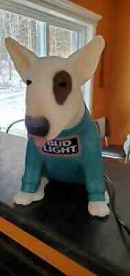 BUDWEISER Bud Light SPUDS MACKENZIE Dog Blow Mold Light Dated 1989