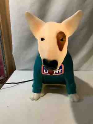 Bud Light Spuds Mackenzie molded 1986 Beer Bar light lamp nice man cave works