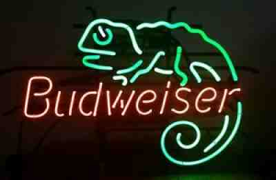 Vintage Louie The Lizard Budweiser Neon Sign - Very Hard to Find Item 23