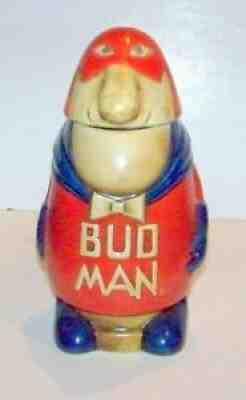 1975 CS-1 BUD MAN Beer Stein Ceramarte - Rare Solid Head Knot Bowtie - CS1