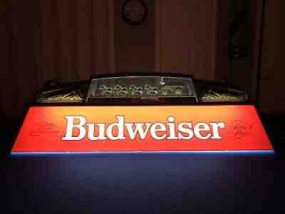 1990 BUDWEISER BEER Clydesdale Billiard table lamp Sign Anheuser Busch