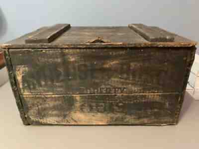 Anheuser Busch Pre Prohibition Beer Box (Q1R) Wood 1916 Budweiser Crate St Louis