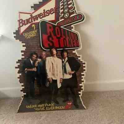 1994 Budweiser Rolling Stones Voodoo Lounge Metal Bar Sign