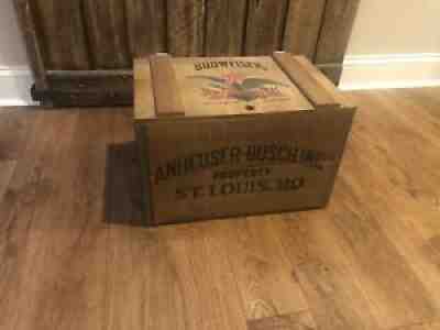 Vintage 1976 Budweiser Anheuser Busch Centennial Wooden Beer Crate Box 1876-1976