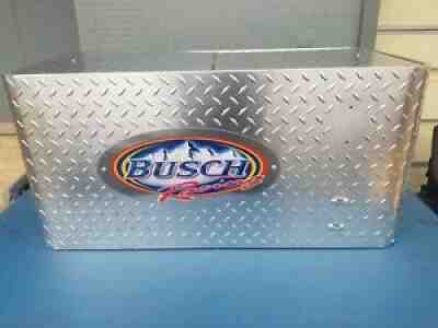 Busch Beer Nascar Racing diamond plated ice chest cooler can bottle cooler new