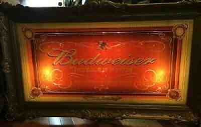 Amazing 1999 Anheuser-Busch BUDWEISER Millennium Beer Sign Bar Light Man Cave