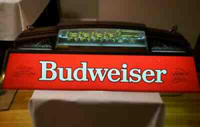 Vintage Budweiser Pool Table Light Gold Worldâ??s Champion Clydesdale Team 1980's