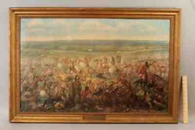 Large Antique Western Indian Custer's Last Fight Anheuser Busch Beer Lithograph