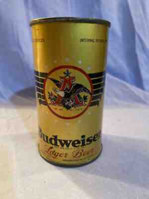 OLD 1936 BUDWEISER STEEL FLAT TOP BEER CAN ST LOUIS MO ANHEUSER BUSCH