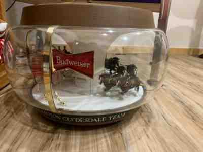 Rare WORKING Budweiser Beer Clydesdale Parade Rotating Carousel Light