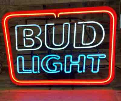 Vintage 90â??s Bud Light Beer Neon Sign 21