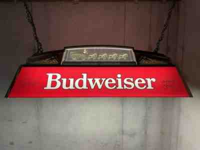 Vintage Budweiser Pool Table Light Gold Worldâ??s Champion Clydesdale Team 1983