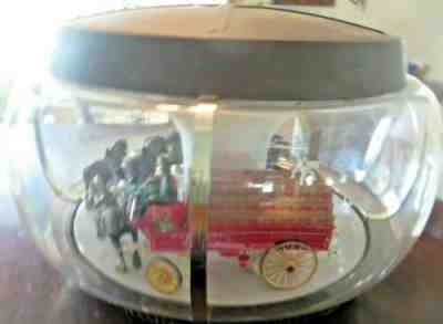 WORKING MOTION BUDWEISER LIGHTED CLYDESDALE HORSES CAROUSEL POOL TABLE LIGHT,