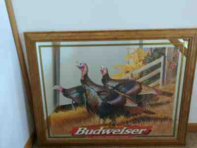 Budweiser Classic American Lager Turkey Beer Mirror 36x28