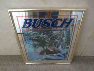 Vintage Anheuser Busch Beer Buck Deer 3D Mirror 1998 Beeco 18" x 16" Wall Art