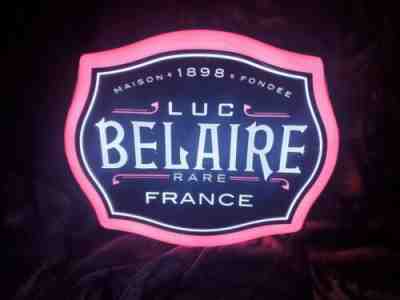 Luc Belaire Rare France Led Wall light neon type 20x17 maison 1898 fondee bar